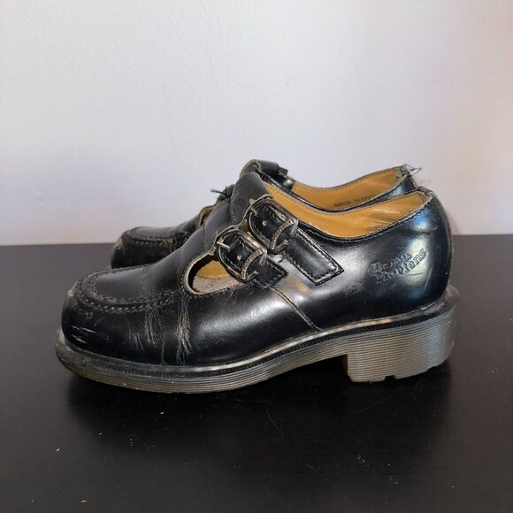 Vintage Dr. Martens Mary Jane Double Strap Buckle Grunge 90s England UK 4 US 6 - Picture 8 of 11